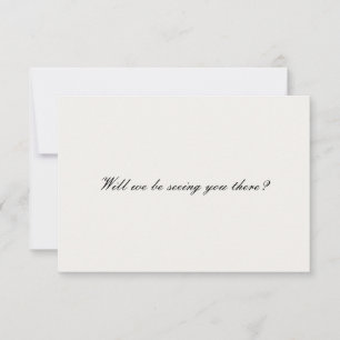 Cartons Réponse Mariage de code QR de script moderne classique