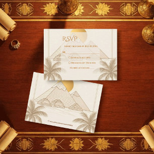 Cartons Réponse Mariage de destination Pyramides de Gizeh Egypte