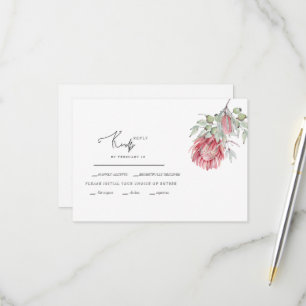 Cartons Réponse Mariage de feuillage floral australien