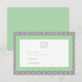 Cartons Réponse Mariage de frontière géométrique islamique Turquoi