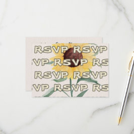 Cartons Réponse Mariage de marguerite couleur Pastel Retro