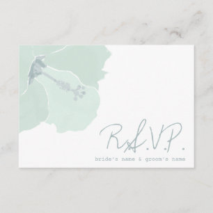 Cartons Réponse Mariage de plage tropical de fleur de ketmie