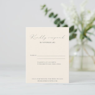Cartons Réponse Mariage de script noir et blanc classique