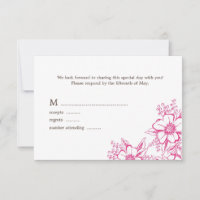 Mariage de style Pink Letterpress