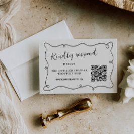 Cartons Réponse Mariage de trame de gigogne manuscrit