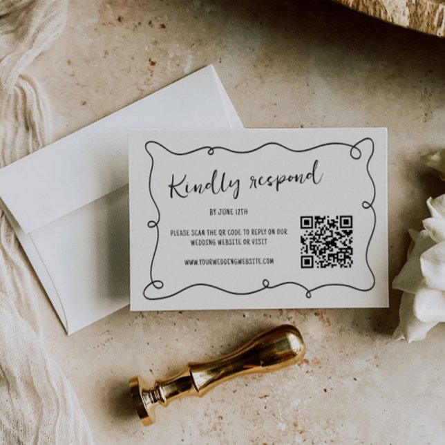 Cartons Réponse Mariage de trame de gigogne manuscrit (Créateur téléchargé)