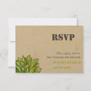 Cartons Réponse Mariage de typographie moderne succulente citron j
