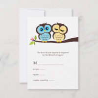Mariage des Chouettes bleues et jaunes