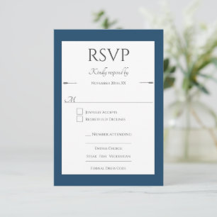 Cartons Réponse Mariage des flèches minimalistes Marseille Bleue