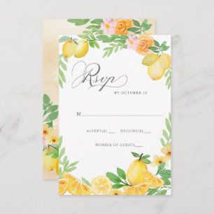 Cartons Réponse Mariage d'été Rustique Citrus Boho