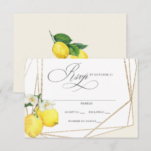 Cartons Réponse Mariage d'été Rustique Citrus Boho