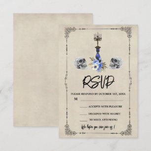 Cartons Réponse Mariage d'Halloween vintage 