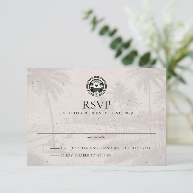 Cartons Réponse Mariage du passeport de Floride (Debout devant)