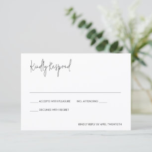 Cartons Réponse Mariage Élégant Moderne
