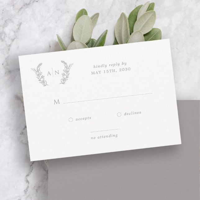 Cartons Réponse Mariage élégant, simple et formel simple mariage R (Créateur téléchargé)