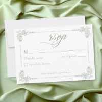 Mariage Élégant Vintage Baroque Vert Sauge
