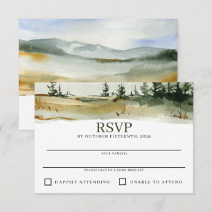 Cartons Réponse Mariage extérieur aquarelle