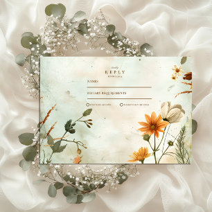 Cartons Réponse Mariage Fleur sauvage Sunset Meadow
