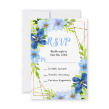 Mariage Fleurs Bleues et Nuit avec Feuillage