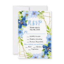 Mariage Fleurs Bleues et Nuit avec Feuillage