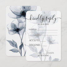 Mariage Fleurs Bleues Transparentes Personnalisées