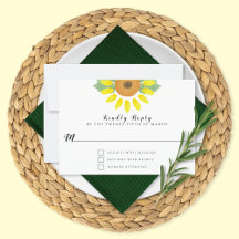 Mariage Floral Aquarelle Tournesol