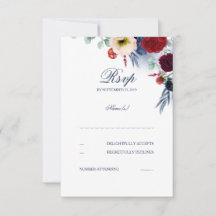 Mariage floral bleu de la Bourgogne et de la marin