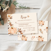 Mariage Floral de Citrouille d'Automne