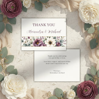 Cartons Réponse Mariage Floral Mauve & Sage