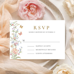 Cartons Réponse Mariage floral orange Grace Pastel Blush