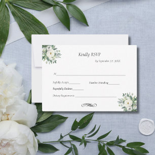 Cartons Réponse Mariage Formel Traditionnel de Floraison de Verdur