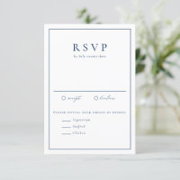 Mariage Formel Typographie Simple Bleu de Nuit