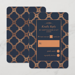 Cartons Réponse Mariage Géométrique vintage Gatsby