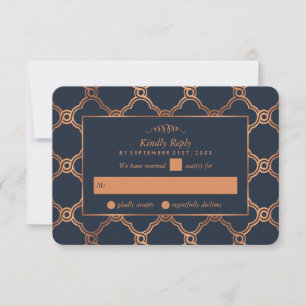 Cartons Réponse Mariage Géométrique vintage Gatsby