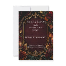 Mariage gothique | Romance sombre burgundy et or