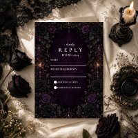 Mariage gothique violet enchanté