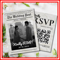 Mariage Journal Vintage Élégant Code QR