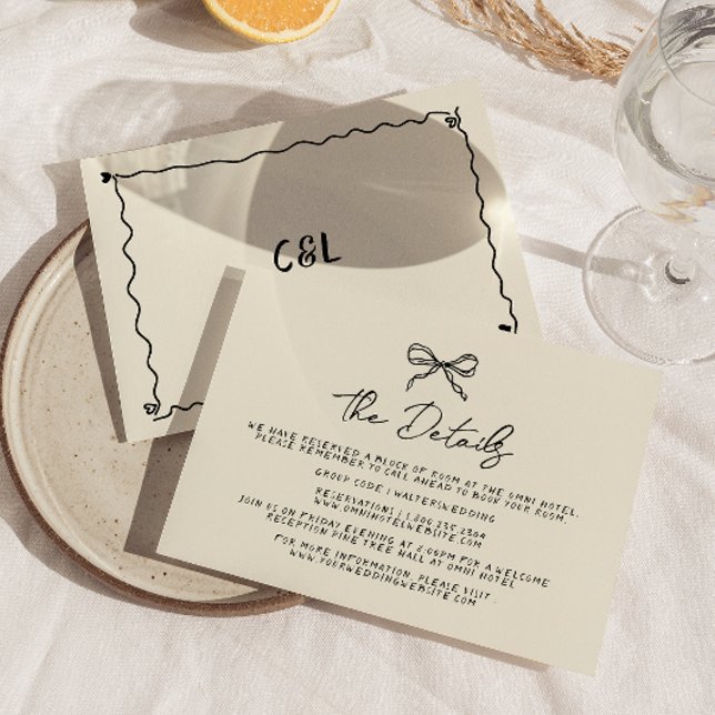 Cartons Réponse Mariage manuscrit rétro à la main (Créateur téléchargé)