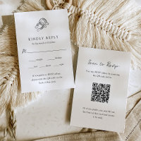 Mariage minimaliste en fer à cheval | Code QR du c