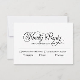 Cartons Réponse Mariage minimaliste moderne