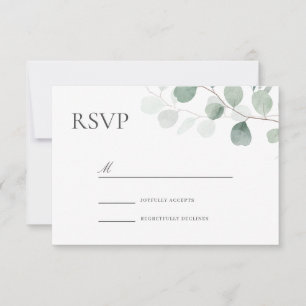Cartons Réponse Mariage moderne verdure toutes les occasions