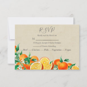 Cartons Réponse Mariage Orange Blossom