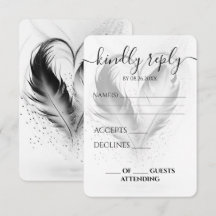 Mariage personnalisé avec coeurs et plumes