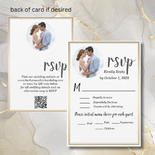 Cartons Réponse Mariage photo moderne romantique