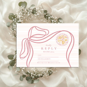 Cartons Réponse Mariage Pink Italian Food Sketch
