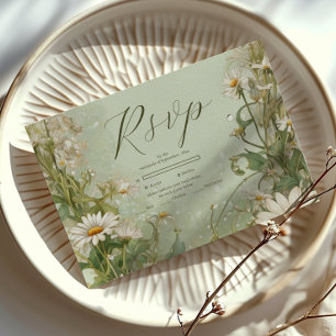 Cartons Réponse Mariage poussiéreux de Marguerite Daisy