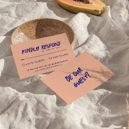 Cartons Réponse Mariage rétro moderne manuscrit brillant coloré