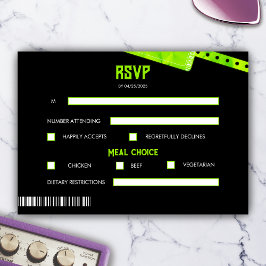 Cartons Réponse Mariage Rock and Roll Billetterie Concert Boarding