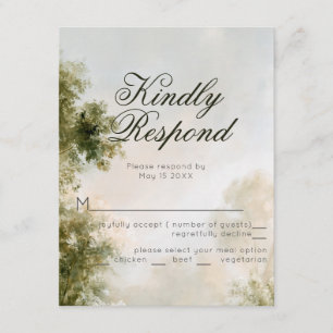 Cartons Réponse Mariage romantique dans un jardin