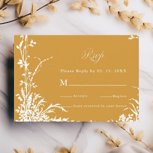 Cartons Réponse Mariage romantique dans un jardin botanique Ambre